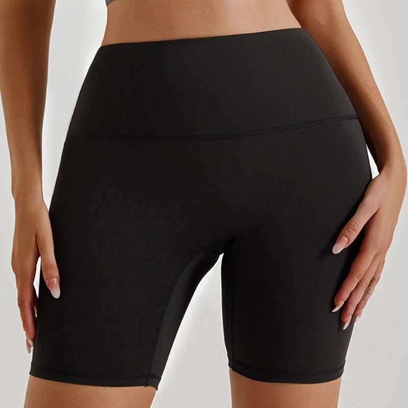High-Waist Solid Soft Compression short - Flexify Gear