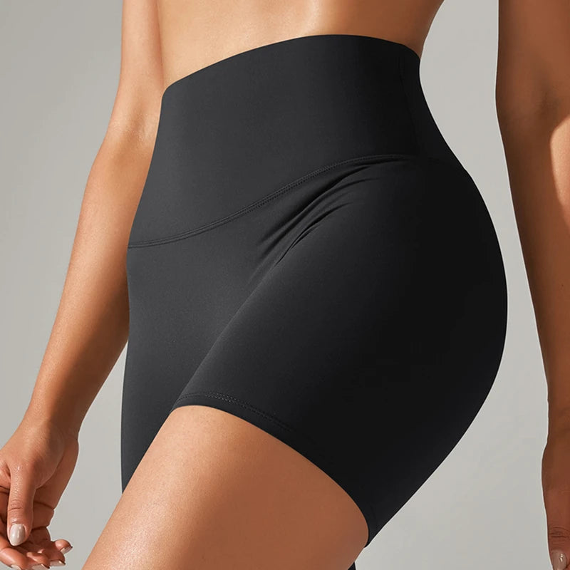 High-Waist Solid Soft Compression short - Flexify Gear