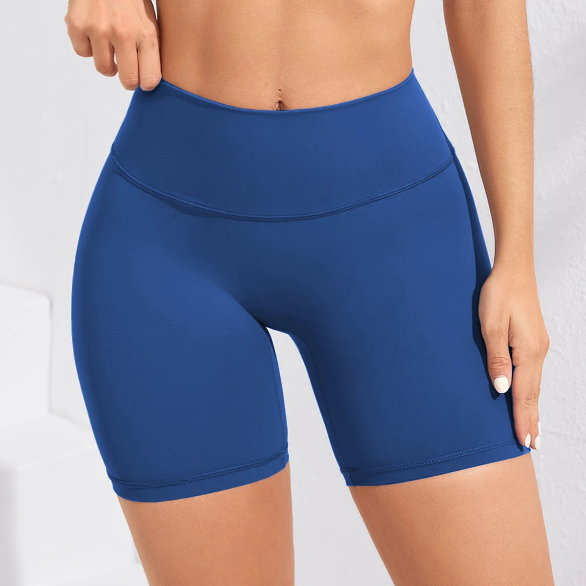 High-Waist Solid Soft Compression short - Flexify Gear