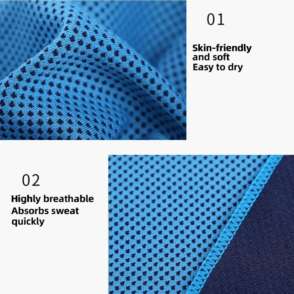 Quick-Dry Cooling Towel – Silicone-Wrapped Microfiber