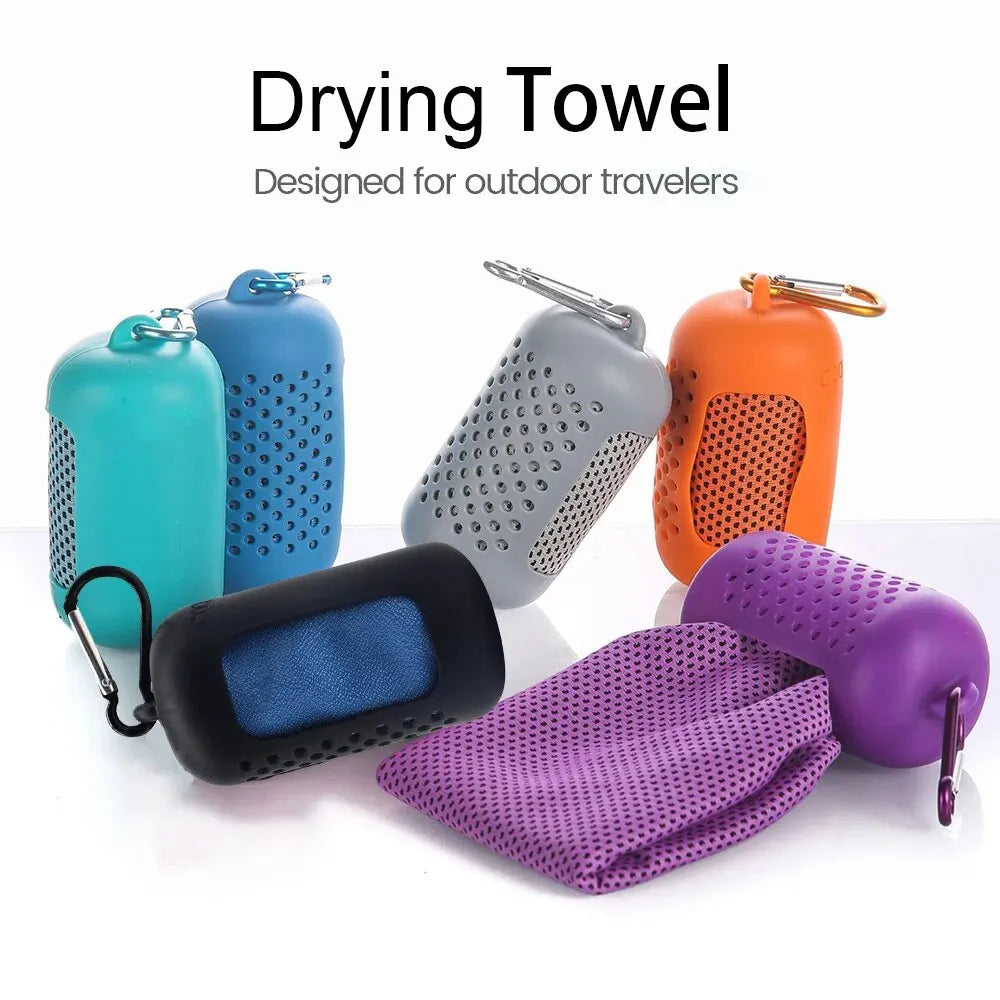 Quick-Dry Cooling Towel – Silicone-Wrapped Microfiber