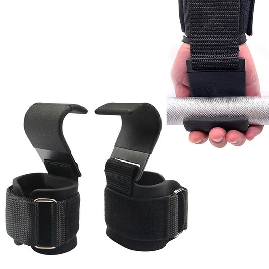 PowerGrip Weight Lifting Hooks with Wrist Wraps