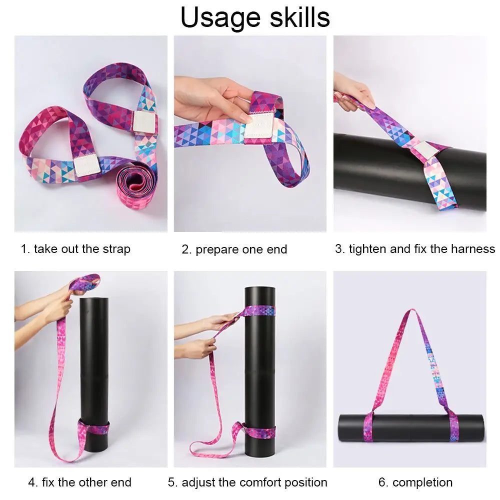 Multicolor Fitness Yoga Mat Strap - Stretch Carry Sling for Sports and Exercise - Flexify Gear